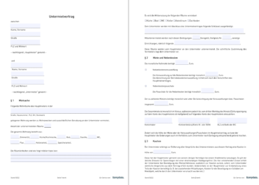 Untermietvertrag – Ratgeber & kostenlose PDF-Vorlage
